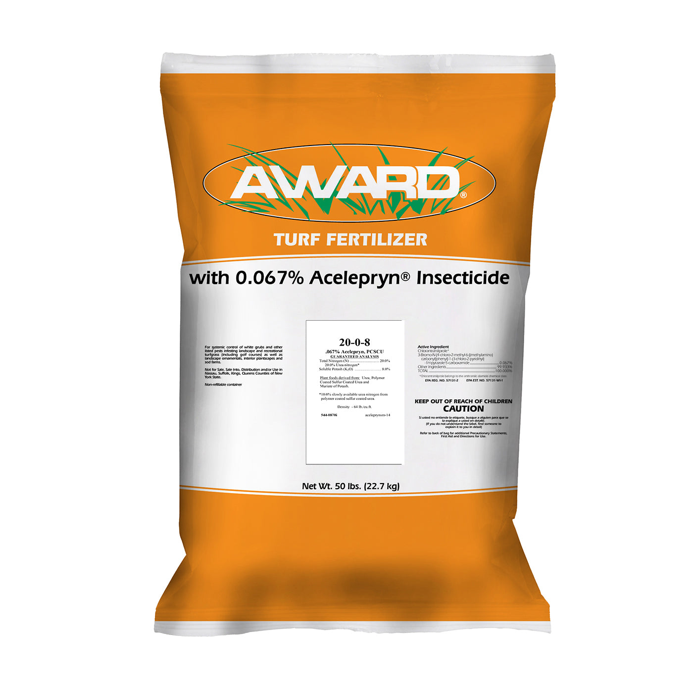 20-0-8 fertilizer with 0.067% Acelepryn Insect Control