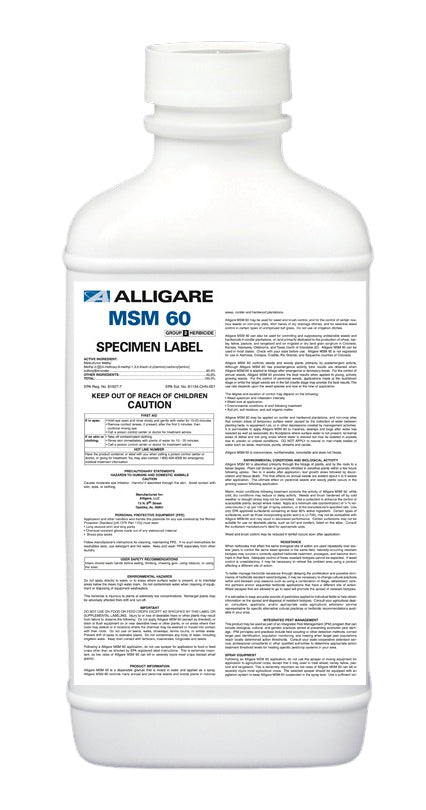 MSM 60 DF Herbicide bottle (8 oz)