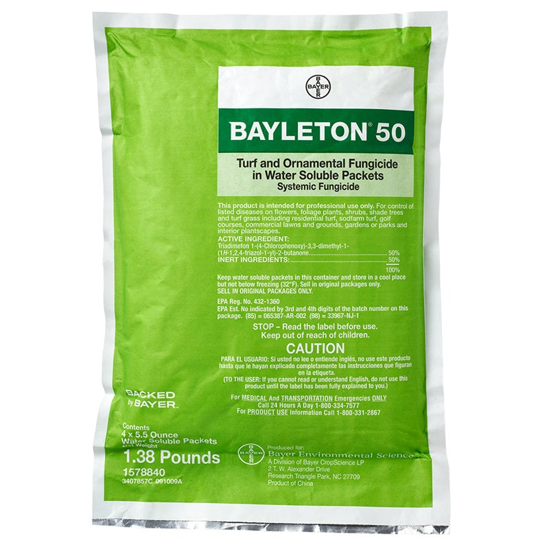 Bayleton 50 WSP Fungicide-bag (4 x 5.5 oz packets)