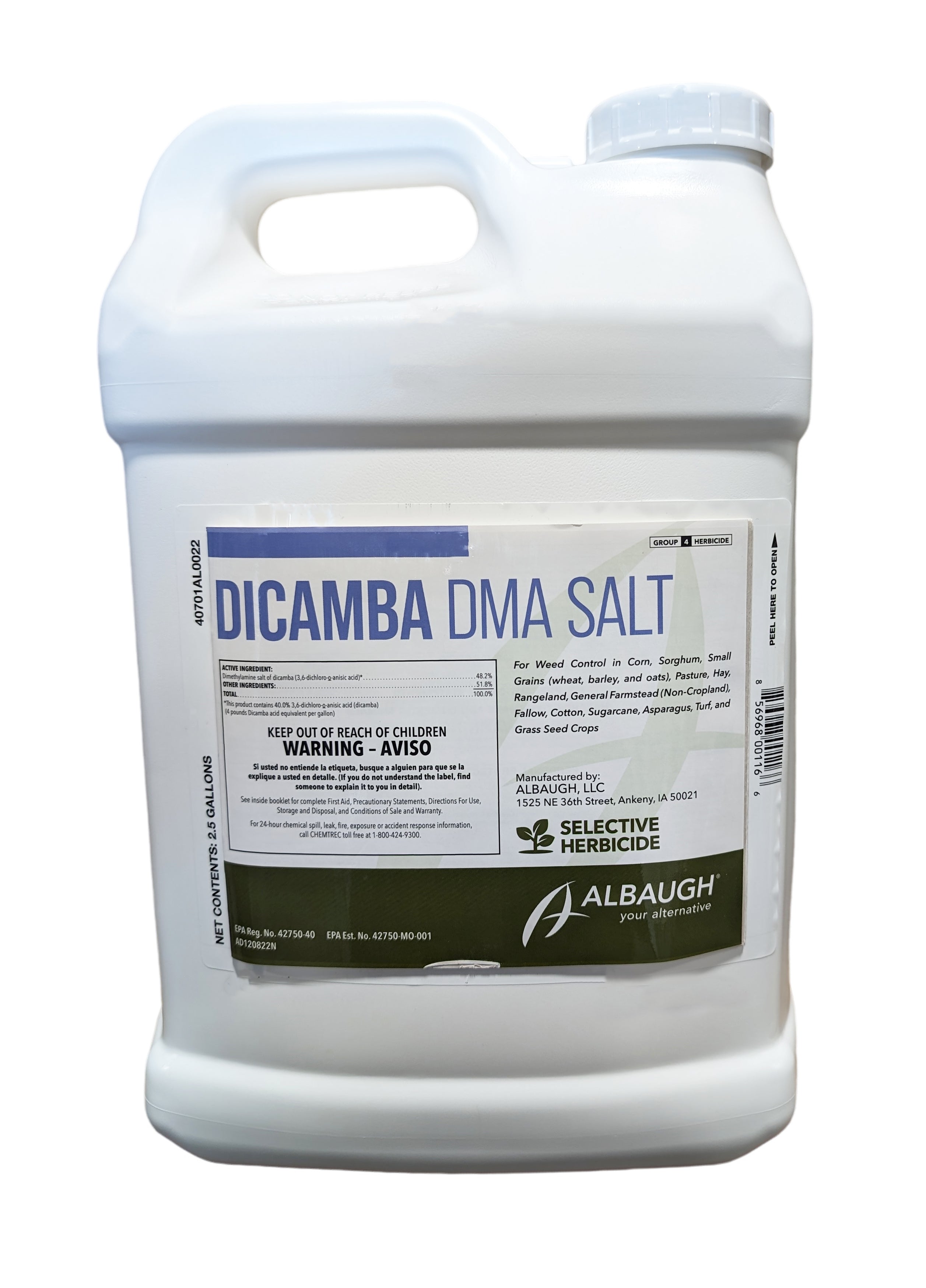 Dicamba DMA Salt jug 2.5 (2.5 gal)