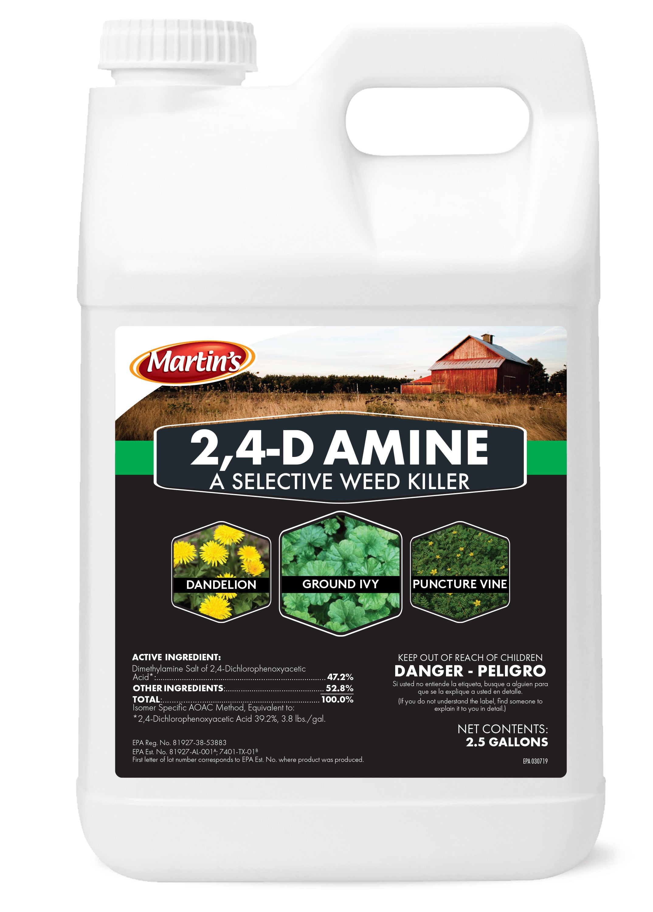 Martins 2, 4-D Amine jug (2.5 gal)