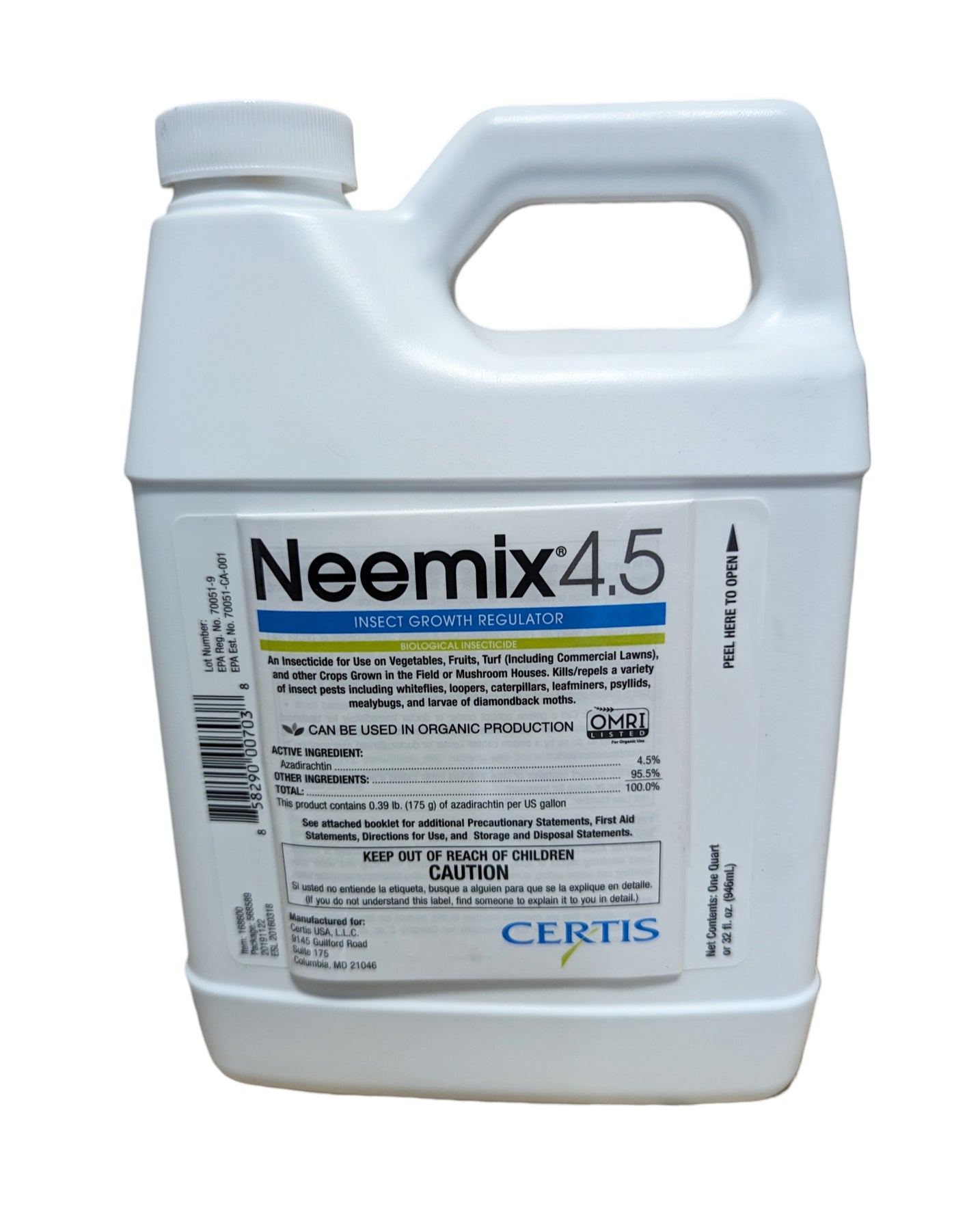 Neemix 4.5 Insect Growth Regulator quart (32 oz)