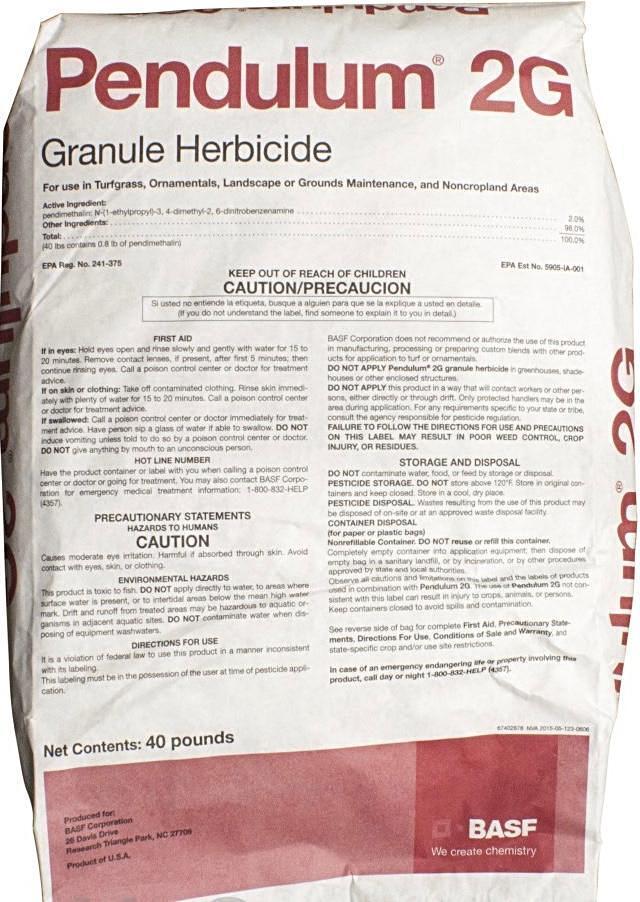 Pendulum 2G Granular Herbicide bag (40 lbs)